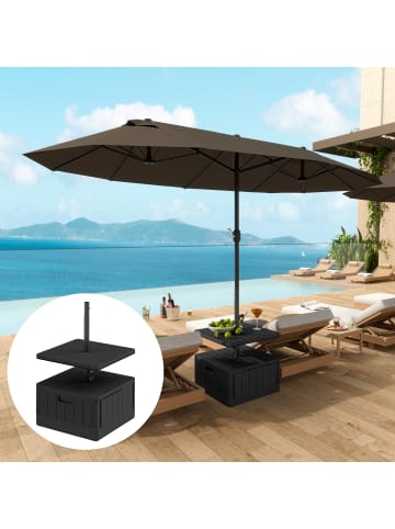 Outsunny Schirmständer 53L x 53B x 45H cm Schwarz