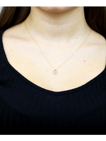 Vanlere Kette aus 375 Gelbgold Buchstabe N