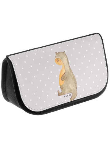 Mr. & Mrs. Panda kosmetiktäschchen Otter Bauch ohne Spruch in Grau Pastell