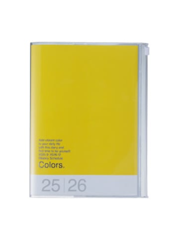Marks Europe Kalender - MARK'S 2025/26 Taschenkalender, A5 Colors, Yellow