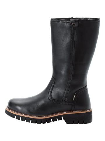 Camel Active Stiefel aus Leder mit Reißverschluss in Schwarz