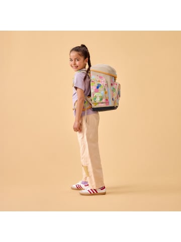 Ergobag Grundschulranzen-Set, CUBO "Flower PowBär" 5-tlg. in Braun