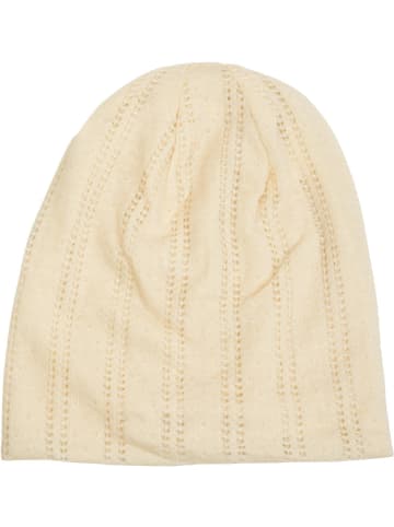 styleBREAKER Feinstrick Beanie Mütze in Creme-Beige