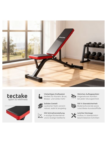 tectake Trainingsbank mit Schnellverstellung
