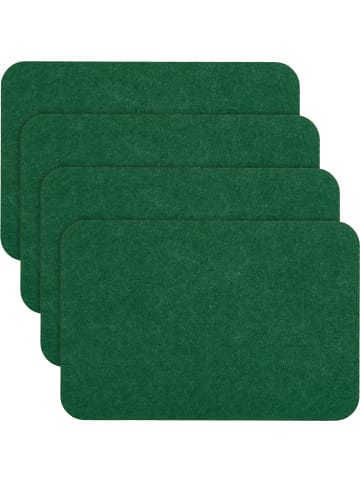 Erwin Müller Filz Tischset 4er-Pack Beja in dunkelgrün