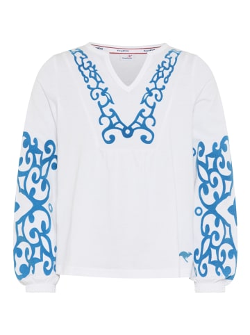 Kangaroos Langarmshirt in weiß