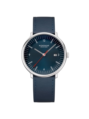 Mondaine Herrenuhr Doppio Blau Set mit 2 Bändern