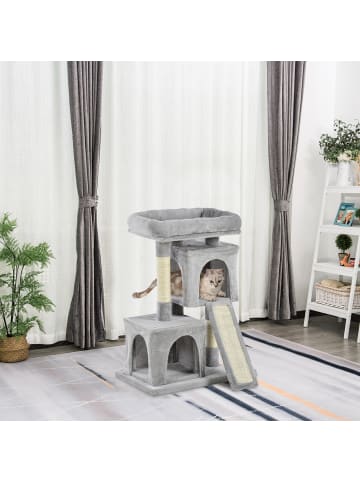 Pawhut Kratzbaum Hellgrau L59 x B39 x H83 cm