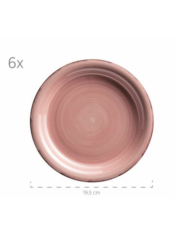 Mäser Dessertteller-Set, Steingut Lumaca in Koralle