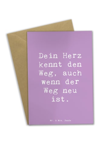 Mr. & Mrs. Panda Grußkarte Spruch Trennung von den Eltern mit Sp... in Lavendeltraum