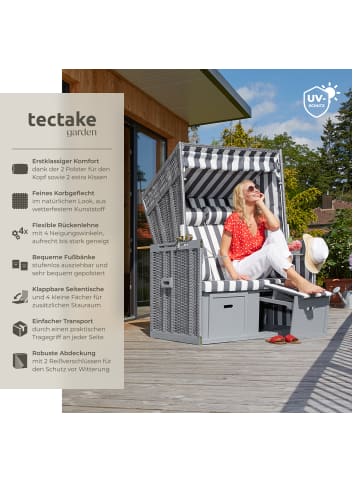 tectake 2-Sitzer mit Polster, verstellbar, inkl. Schutzhülle