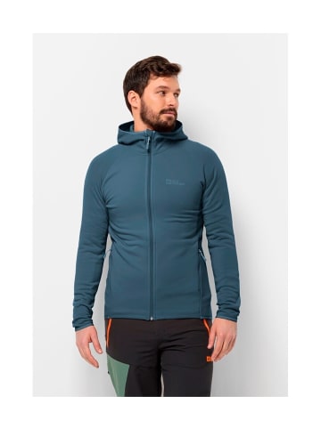 Jack Wolfskin Baiselberg Hooded FZ Fleece in Blau