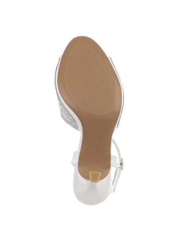 Ital-Design High-Heel Sandalette in Weiß