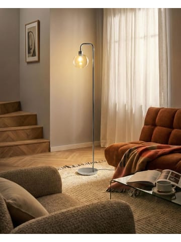 Beliani Stehleuchten OKAVANGO in Silber/Transparent - (W) 17 x (H) 164 x (L) 17 cm