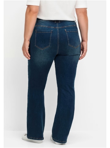 sheego Bootcut Stretch-Jeans mit Bodyforming-Effekt in dark blue Denim