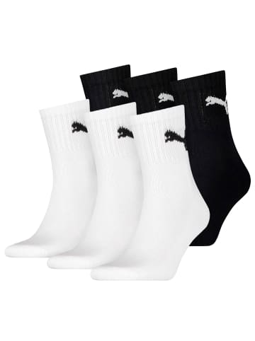 Puma Socken 6er Pack in Weiß/Schwarz