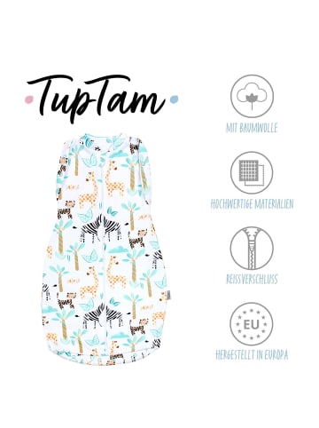 TupTam Babay Schlafsack Pucksack Round in grün/weiß