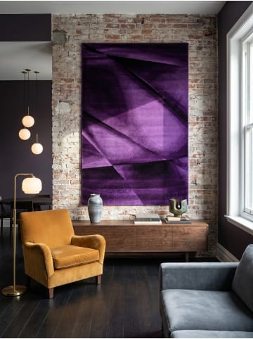 KADIMA DESIGN Teppich Kurzflor Waschbar Abstrakt ASPEN Strapazierfähig OEKO-TEX in Violett