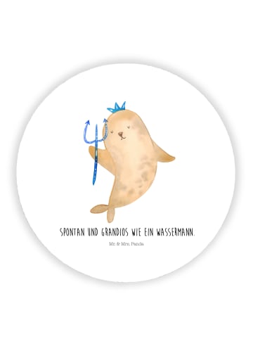 Mr. & Mrs. Panda Kühlschrankmagnet Sternzeichen Wassermann mit S... in Weiß