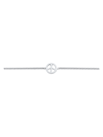 Elli Halskette 925 Sterling Silber Peace-Zeichen in Silber