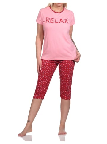 NORMANN Capri Pyjama Schlafanzug "RELAX" - 74829 in rosa