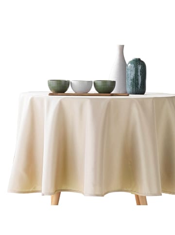 Douceur d’Intérieur Runder Tischdecken ESSENTIEL in Beige, (B) 180 x (H) 0,2 x (L) 180 cm