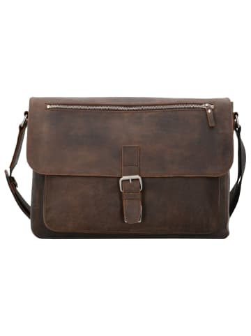 Leonhard Heyden Salisbury Messenger Leder 40 cm Laptopfach in braun