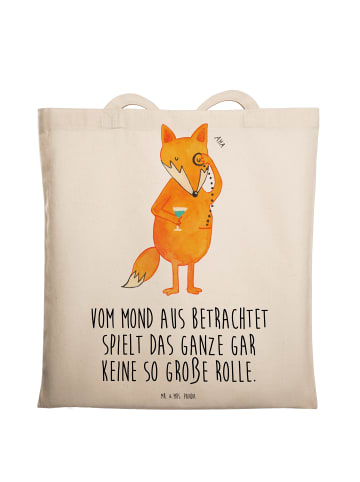 Mr. & Mrs. Panda Einkaufstasche Fuchs Lord mit Spruch in Creme