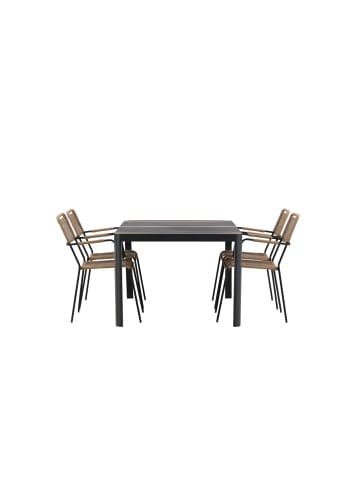 ebuy24 Gartenset Togo 5-teilig Braun 90 x 150 cm
