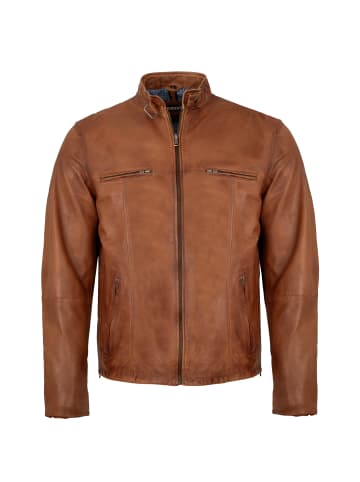 MADDOX Lederjacke Lammnappa in Cognac