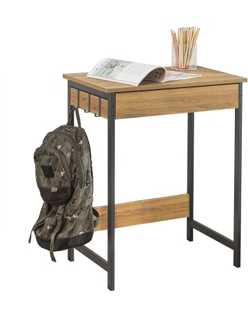 SoBuy Schreibtisch in Braun/ Schwarz - (B)60 x (H)77 x (T)40cm