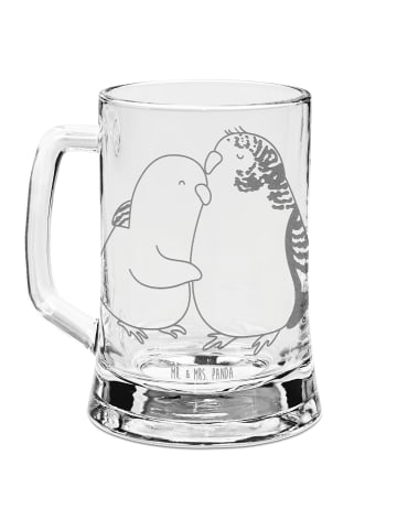 Mr. & Mrs. Panda Seidel Wellensittich Liebe ohne Spruch in Transparent