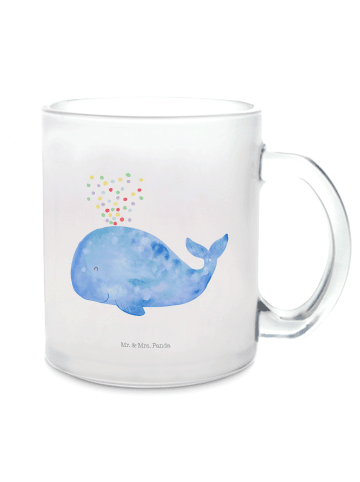 Mr. & Mrs. Panda Becher Wal Konfetti ohne Spruch in Transparent