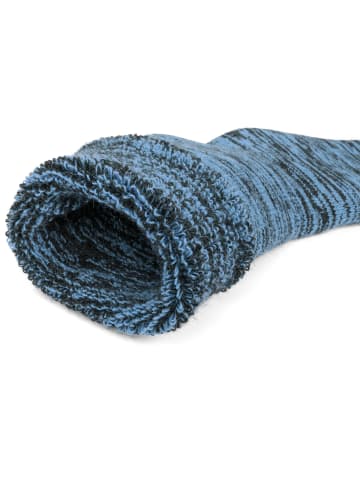 Polar Husky Farbige Vollplüsch-Socken mit Wolle in Hellblau/Schwarz