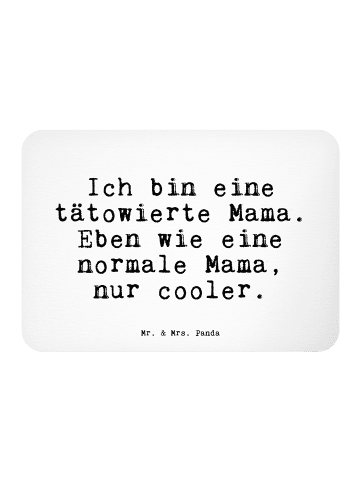 Mr. & Mrs. Panda Magnet mit Spruch Ich bin eine tätowierte... mi... in Weiß