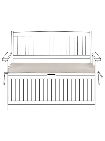 Beliani Auflagen SOVANA in Beige - (W) 108 x (H) 5 x (L) 45 cm