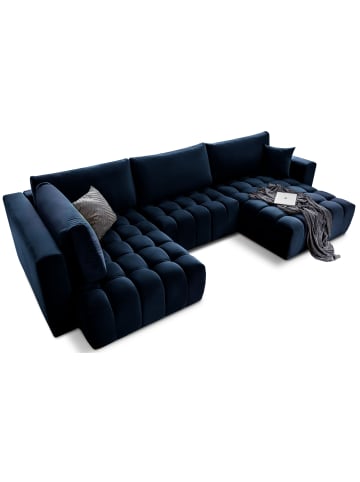 MF Design Bonita Recamiere Rechts in Navyblau -  (L) 175 x (B) 350 x (H) 92 cm