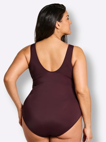 sheego Badeanzug in burgund