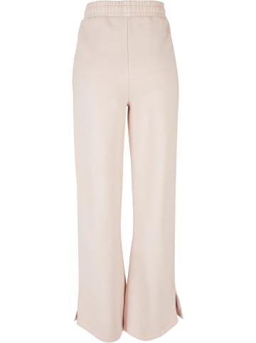 Urban Classics Urban Classics Damen Ladies Heavy Terry Garment Dye Slit Pants in pink
