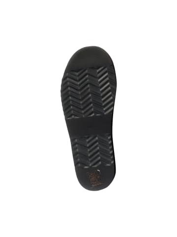 natural world Media Merino Lederstiefeletten im Hausschuh-Stil Schwarz
