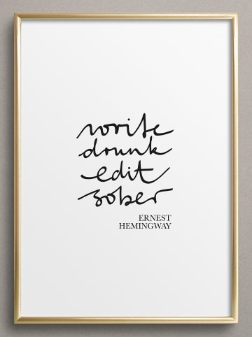 Tales by Jen Poster / Kunstdruck "Write drunk, edit sober" I Ohne Rahmen