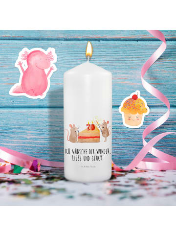 Mr. & Mrs. Panda Geburtstagskerze 70. Geburtstag Mäuse Kuchen mi... in Weiß