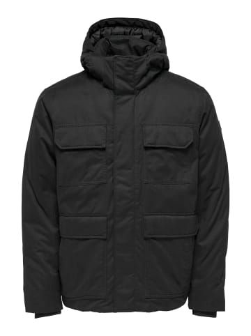ONLY & SONS Langer Parka in Black 1