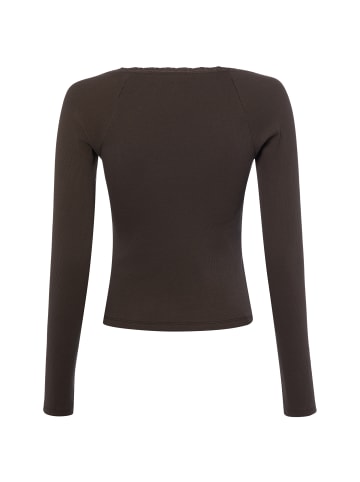 Noisy may Langarmshirt NMMaya in schoko - 0002