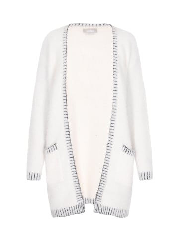 Usha Damen Cardigan in Wollweiss Schwarz