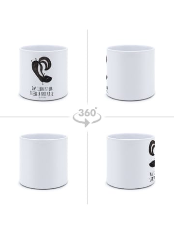 Mr. & Mrs. Panda Übertopf Stinktier Handstand mit Spruch in Weiß