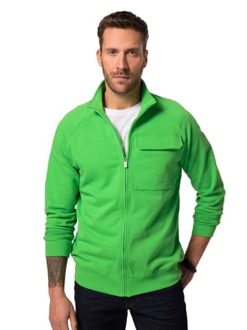 JP1880 Sweatjacke in apfelgrün