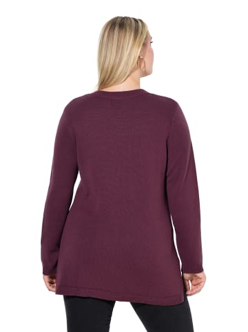 Ulla Popken Pullover in dunkel weinrot