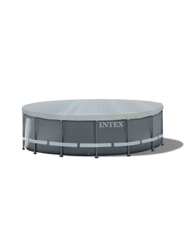 Intex Deluxe Abdeckplane für Frame Pool Ø 488cm, Überhang 25cm in grau