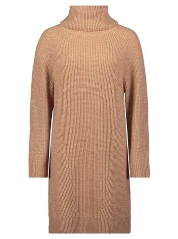 BETTY & CO Strickkleid mit hohem Kragen in Camel Melange